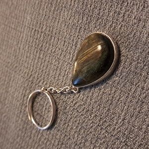 Large Teardrop Labradorite Keychain (2)